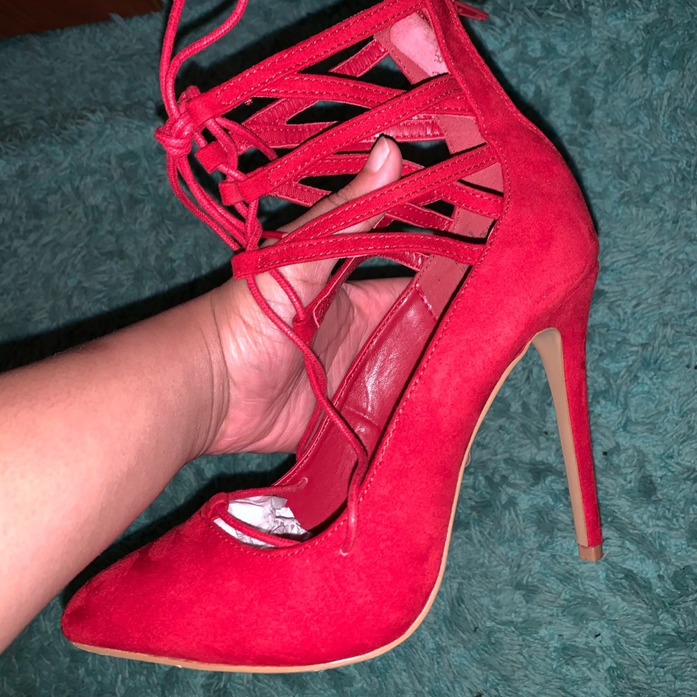 Charlotte Russe Red Stella Heels - Picture 1 of 6